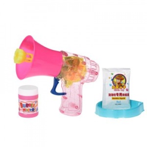 Мыльные пузыри Same Toy Bubble Gun Рупор со светом розовый (925AUt-2)