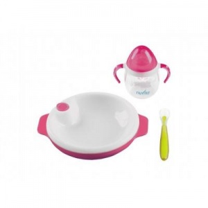 Набор детской посуды Nuvita 6м+ Розовый 3 предмета (NV1491Pink)