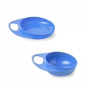 Набор детской посуды Nuvita тарелочки, Easy Eating 2шт. синяя, глубокая и мелкая (NV8461Blue)