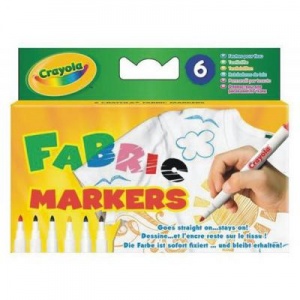 Набор для творчества Crayola 6 фломастеров для рисования по ткани (10596)