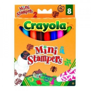 Набор для творчества Crayola 8 фломастеров миништамп с домашними животными (8125)