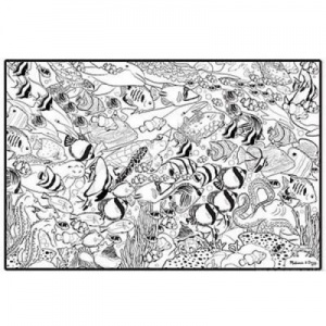 Набор для творчества Melissa&Doug Огромная настенная раскраска "Тропическая морская жизнь" (MD14501)