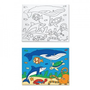 Набор для творчества Melissa&Doug Рисунок на холсте "Морская жизнь " (MD4783)