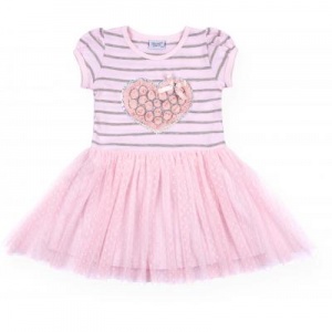 Платье Breeze с сердцем из роз (8895-104G-pink)