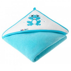 Полотенце для купания Akuku с капюшоном Лягушка 100x100 см (A1256)