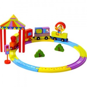 Развивающая игрушка WoodyLand Поезд-Цирк (71009)