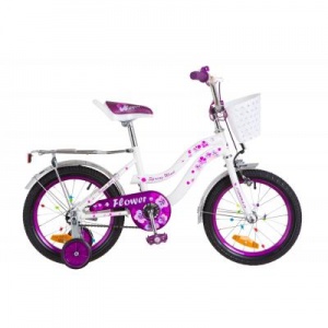 Детский велосипед Formula 16" FLOWER 2018 14G рама-10" St бело-фиолетовый (OPS-FRK-16-041)