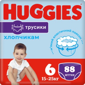 Підгузки Huggies Pants 6 M-Pack 15-25 кг для хлопч. 88 шт (5029054568200)