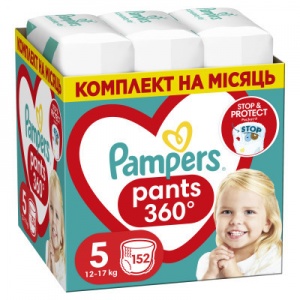 Підгузки Pampers трусики Pants Junior Розмір 5 (12-17 кг) 152 шт (8006540068601)