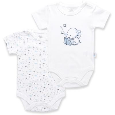 Боди Bibaby 2 шт со слоником и нотками (56328-62B-white)