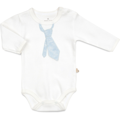 Боді дитяче Bibaby з краваткою з довгим рукавом (56434-62B-blue)