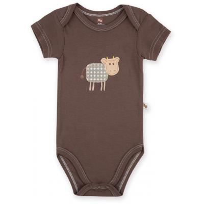 Боди Luvable Friends коричневый из бамбука с коровкой (68312.BR.9-12)