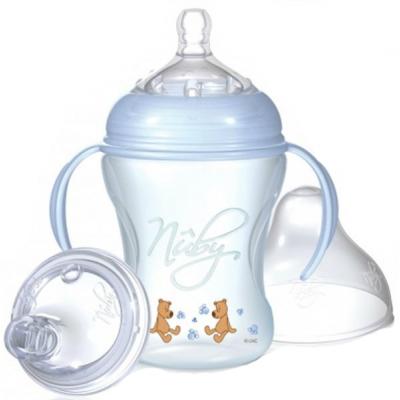 Бутылочка для кормления Nuby Natural Touch Полипропиленовая 240 мл, 0м+ (68018-1)