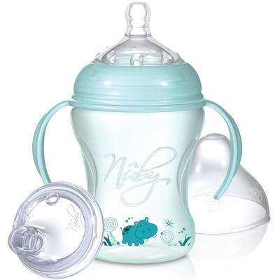 Бутылочка для кормления Nuby Natural Touch Полипропиленовая 240 мл, 0м+ (68018-2)