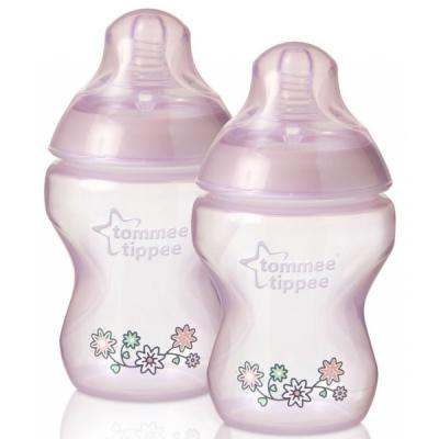 Бутылочка для кормления Tommee Tippee розовая 260 мл 2 шт (42252181-2/42252141-2)