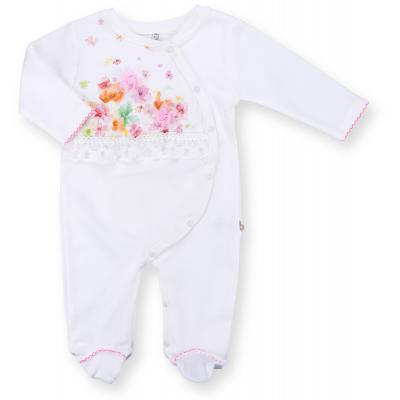 Человечек Bibaby с нежными цветочками (60195-62G-pink)