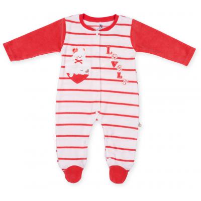 Человечек Bibaby в полосочку "Lovely" (60173-56G-coral)