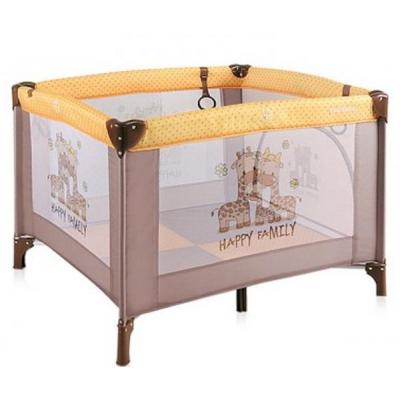 Детский манеж Bertoni/Lorelli PLAY STATION Beige&yellow happy family (20492)