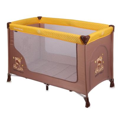 Детский манеж Bertoni/Lorelli SAN REMO 1L Beige & Yellow Happy Family (20175)