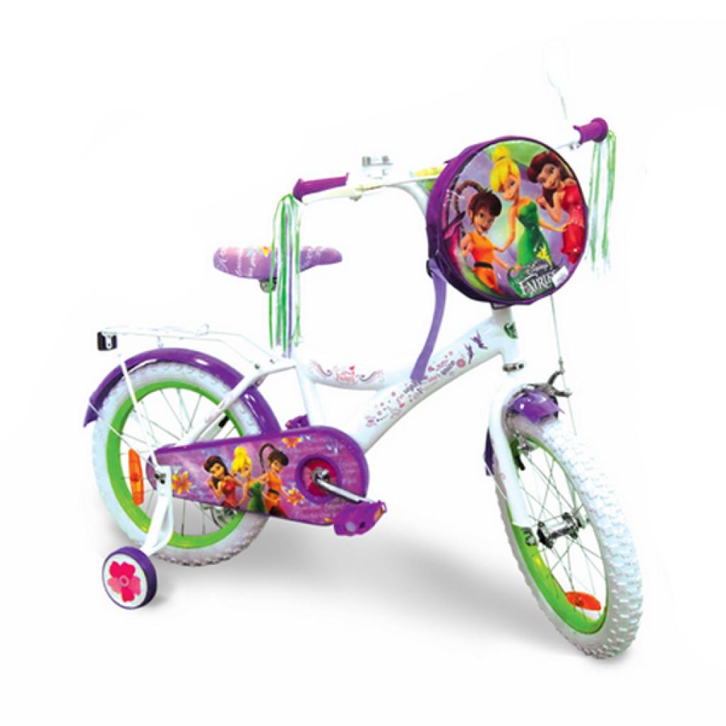 Детский велосипед Disney 16" Disney Fairies со звонком и зеркалом (F1601)