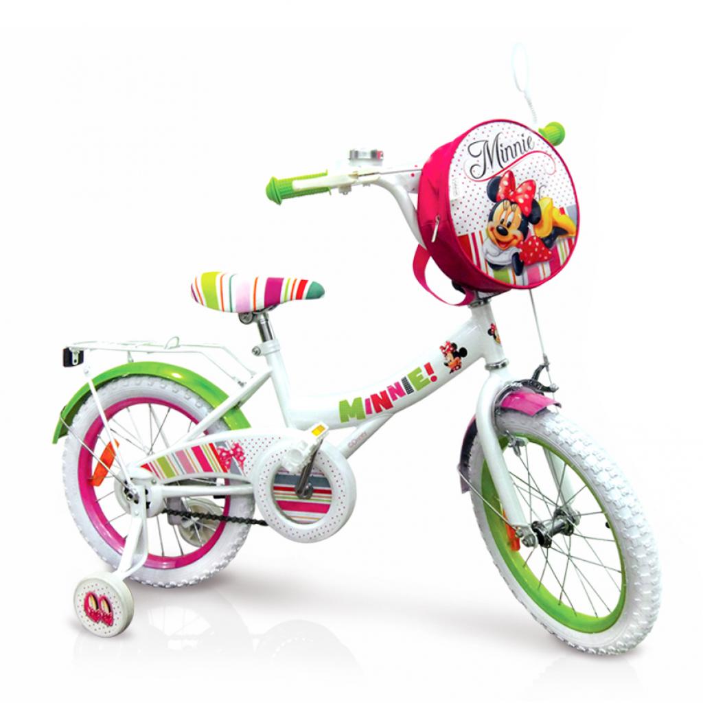 Детский велосипед Disney 16"Disney Minnie Mouse со звонком и зеркалом (M1601)