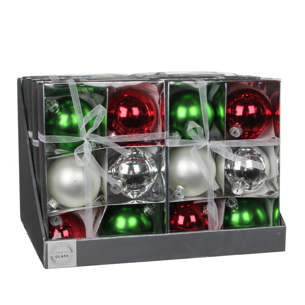 Елочная игрушка Christmas House Шарик цветной 8 см 6 шт (8718861132779)