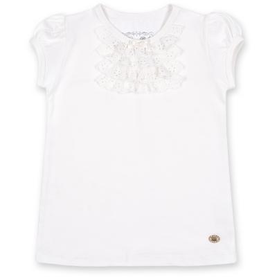 Футболка детская Breeze с кружевными рюшами (6640-104G-cream)