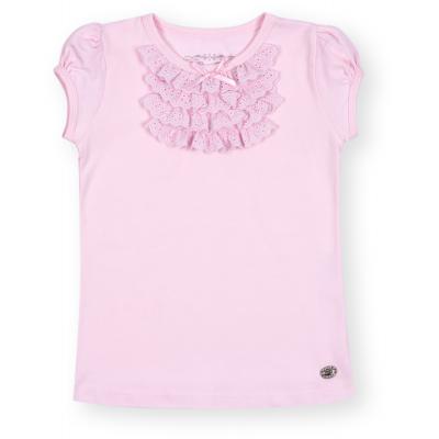 Футболка детская Breeze с кружевными рюшами (6640-104G-pink)