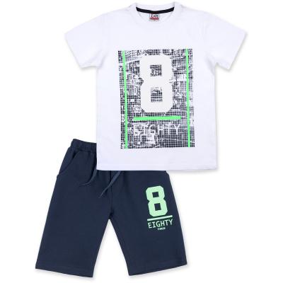 Футболка детская Breeze с шортами "Eighty" (8884-116B-white)