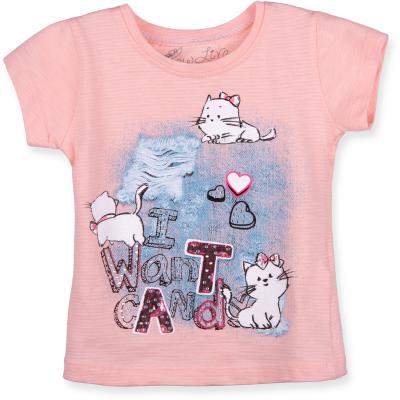 Футболка детская Haknur "I want candy" (47-86G-peach)