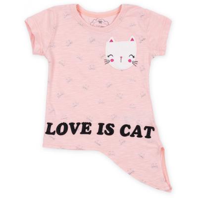 Футболка детская Haknur "Love is cat" (5754-86G-peach)