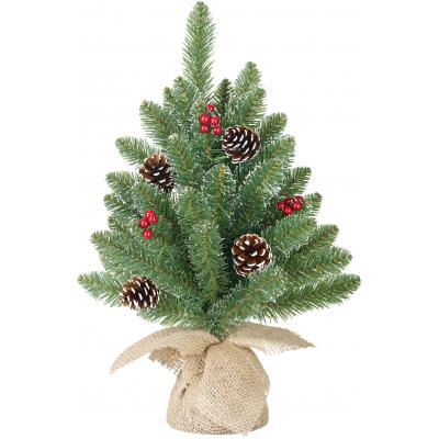 Искусственная сосна Black Box Trees Creston Frosted зеленая с декоративными шишками и ягодами, 0 (8718861153040)