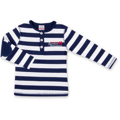 Кофта Breeze фуфайка кремово-синяя в широкую полоску (8107-104B-cream-blue)