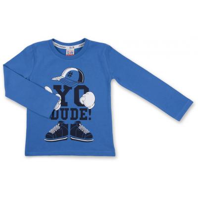 Кофта Breeze с рисунком кепки и кроссовок (8151-122/B-indigo)