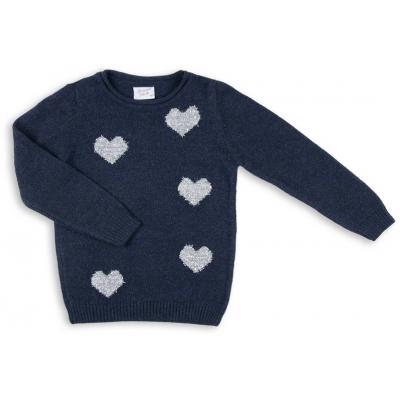 Кофта Breeze с серебряными сердечками (T-096-152/G-dark blue)