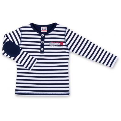 Кофта Breeze синяя с белым в узкую полосочку (8107-104B-white-blue)