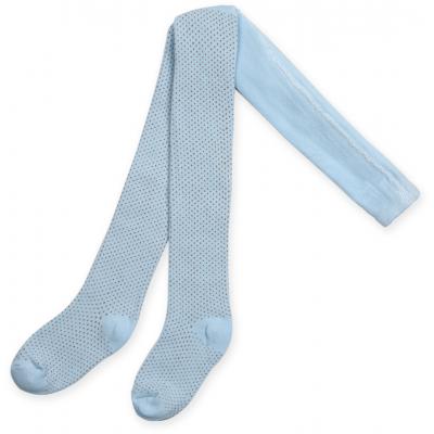 Колготки Bibaby для девочек в точечку голубые (68001-92/G-blue)