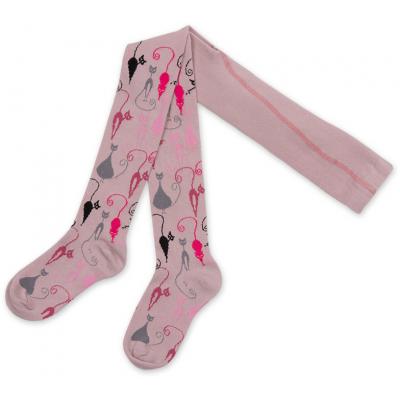 Колготки BNM для девочек с котиком розовые (M0C0301-0903-5-6/G-pink)