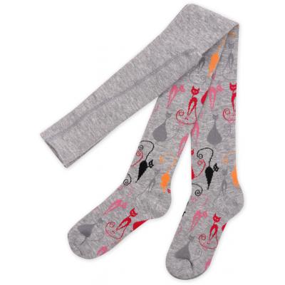Колготки BNM для девочек с котиком серые (M0C0301-0903-5-6/G-gray)
