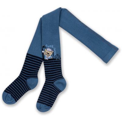 Колготки BNM для мальчиков с мишкой синие (M0C0301-0836-3-4/B-blue)