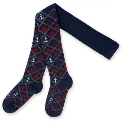 Колготки BNM для мальчиков с якорем синие (M0C0301-0985-1-2/B-blue)