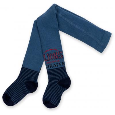 Колготки BNM для мальчиков со львом синие (M0C0301-0828-1-2/B-blue)
