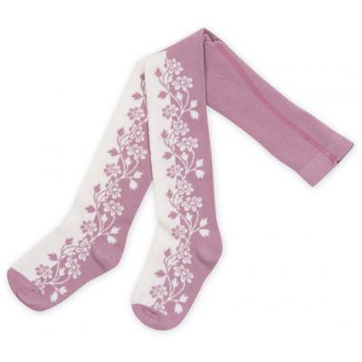 Колготки UCS SOCKS для девочек с веточкой фиолетовые (M0C0301-0966-3-4/G-purple)