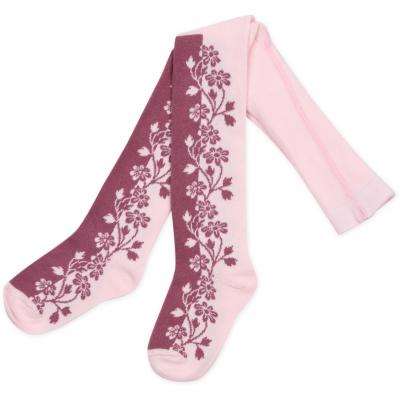 Колготки UCS SOCKS для девочек с веточкой розовые (M0C0301-0966-3-4/G-pink)