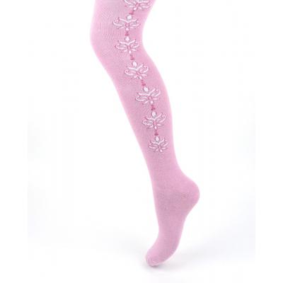 Колготки UCS SOCKS с розовыми цветочками по бокам (M0C0301-0876-3G-pink)