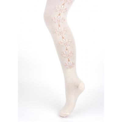 Колготки UCS SOCKS с розовыми цветочками по бокам (M0C0301-0876-5G-beige)