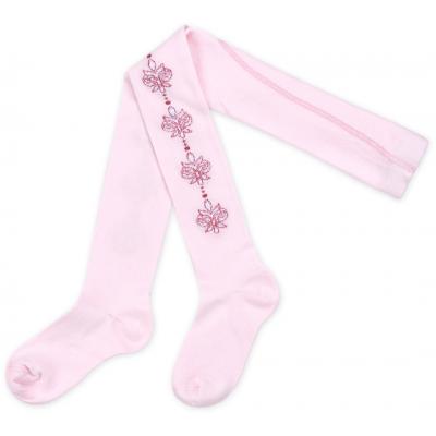 Колготки UCS SOCKS с розовыми цветочками по бокам (M0C0301-0876-5G-pink)