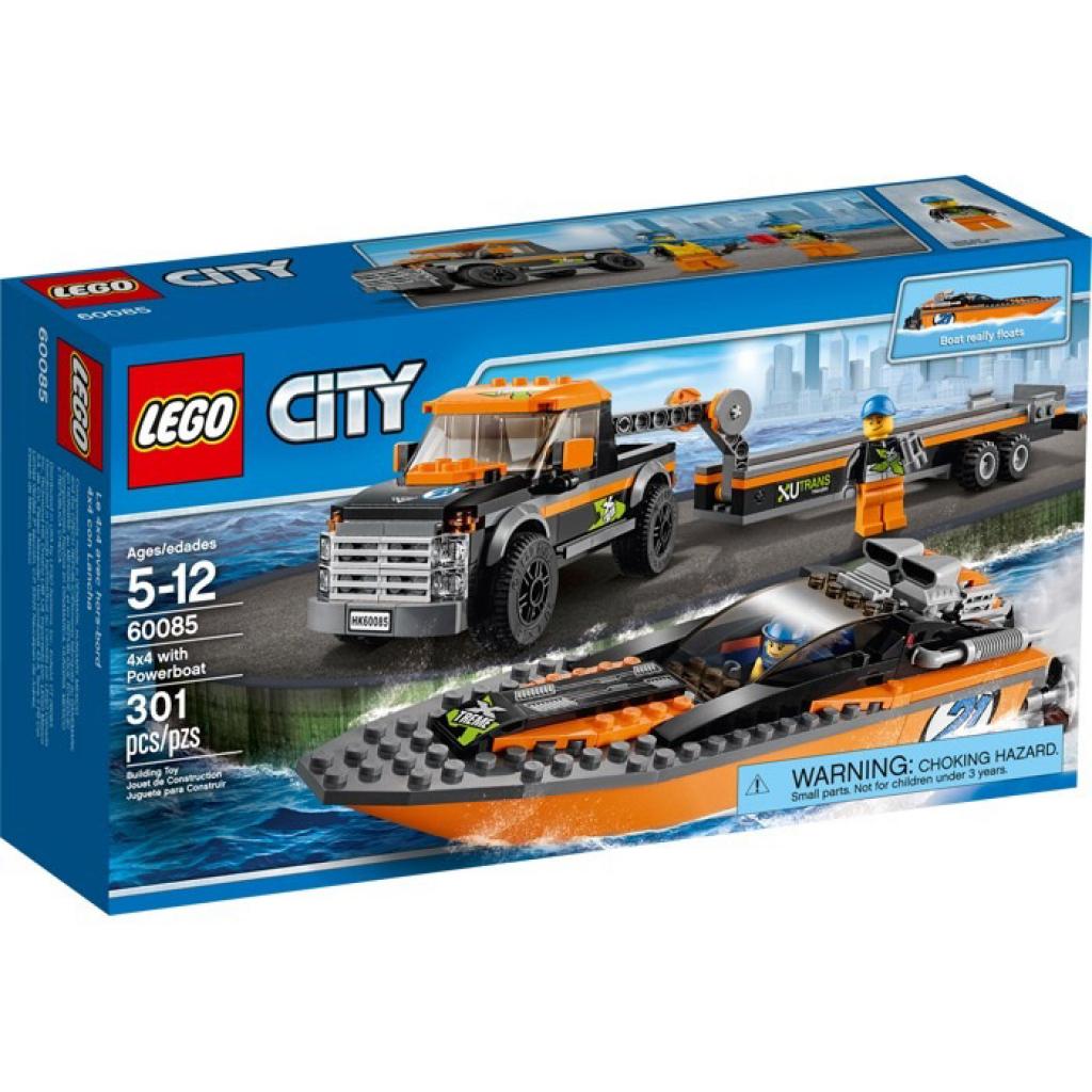 Конструктор LEGO City Внедорожник 4х4 с гоночным катером (60085)