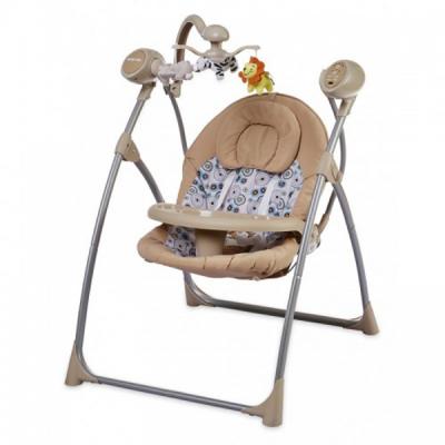 Кресло-качалка Alexis-Babymix SW102RC latte с пультом ДУ (17342)