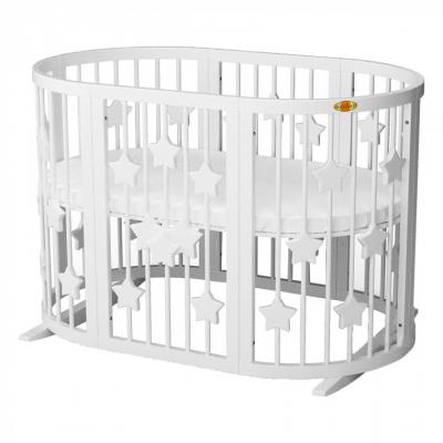Кроватка Ingvart SMART BED ROUND со звездочками белый (1359003)